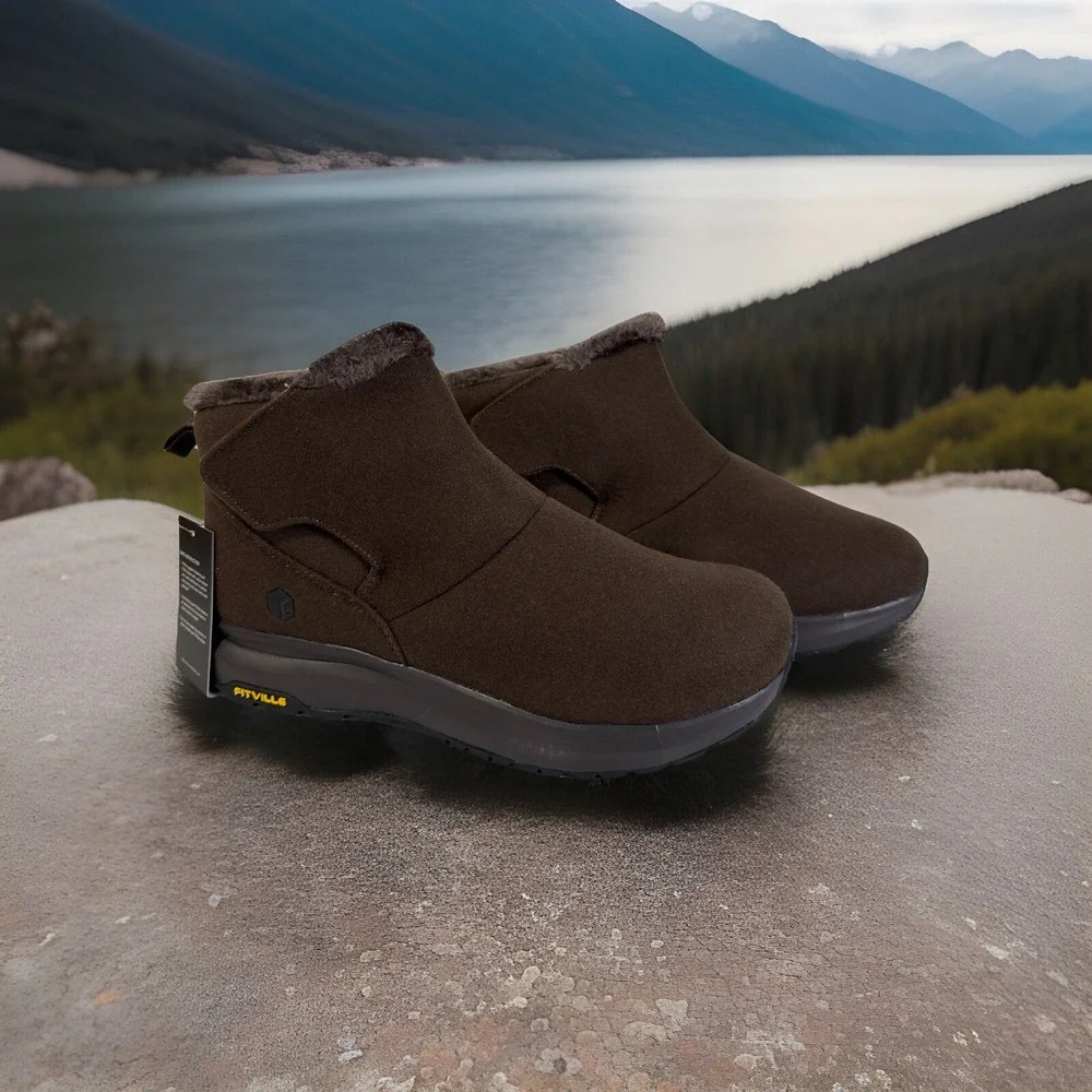 FitVille CozyCore Winter Boots V9 Dark Oak Men Size‎ 12EW